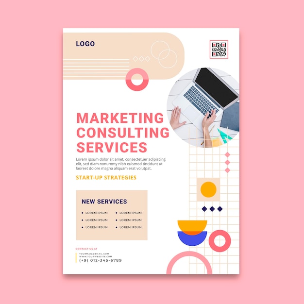 Free Vector marketing business poster template