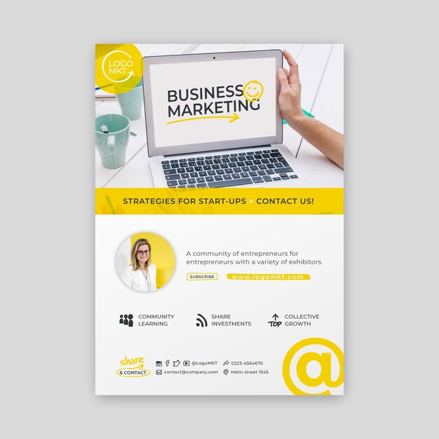 Marketing business poster template