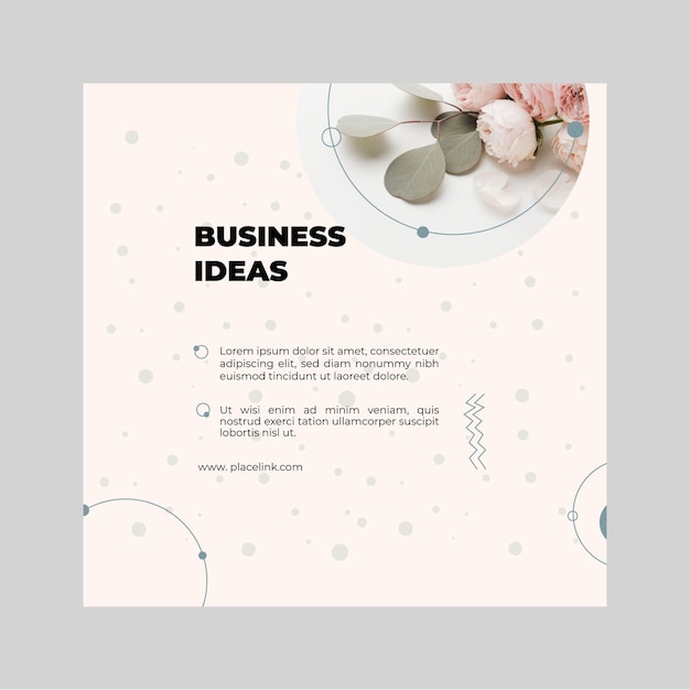 Free Vector marketing business square flyer template