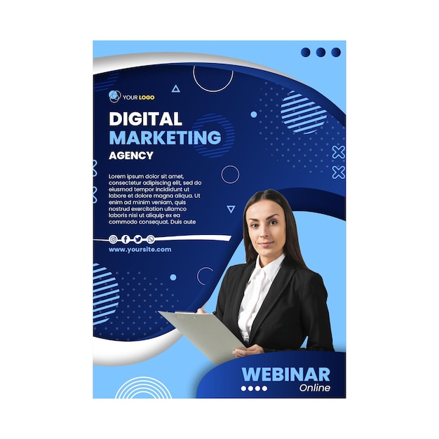 Marketing business vertical flyer template