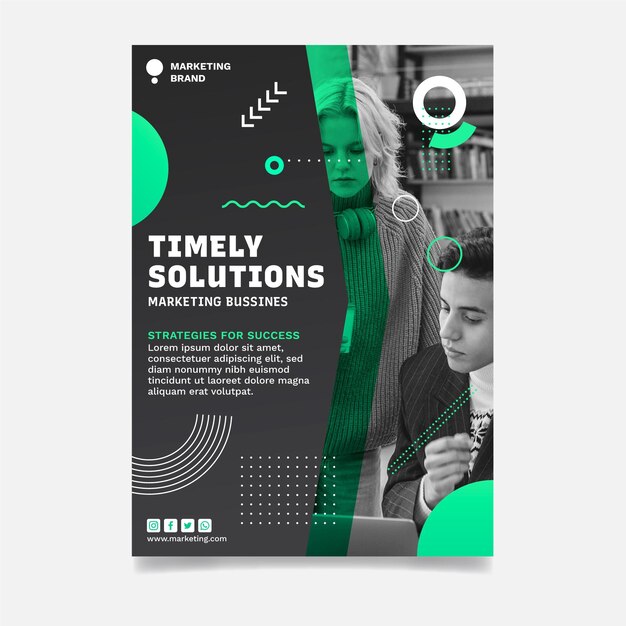 Marketing business vertical flyer template