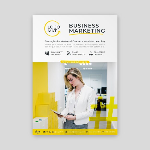 Marketing business vertical flyer