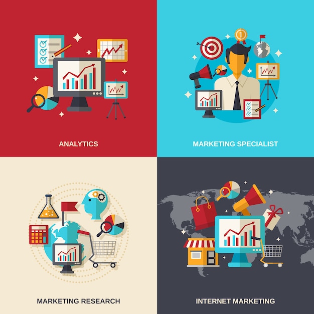 Marketing Flat Icons