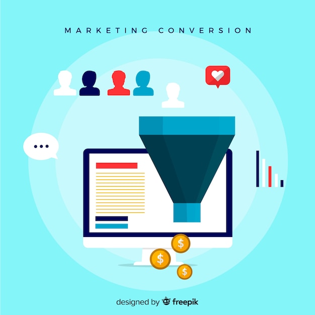 Marketing funnel background