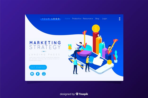 Marketing strategy landing page