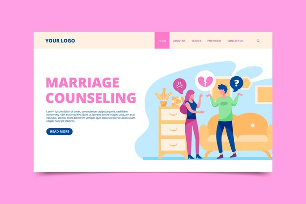 Marriage counseling landing page