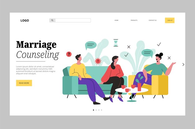 Marriage counseling landing page