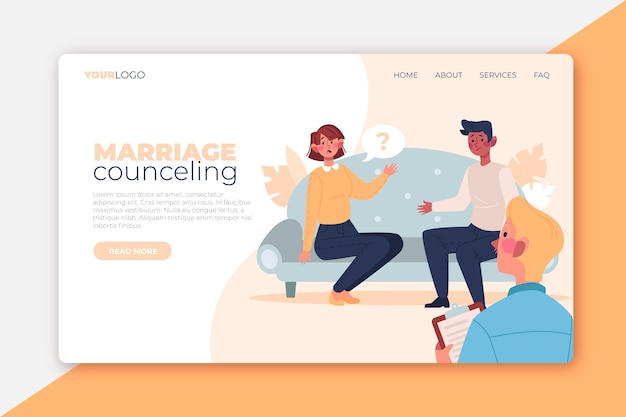 Marriage counseling landing page