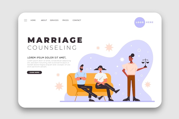 Marriage counseling landing page