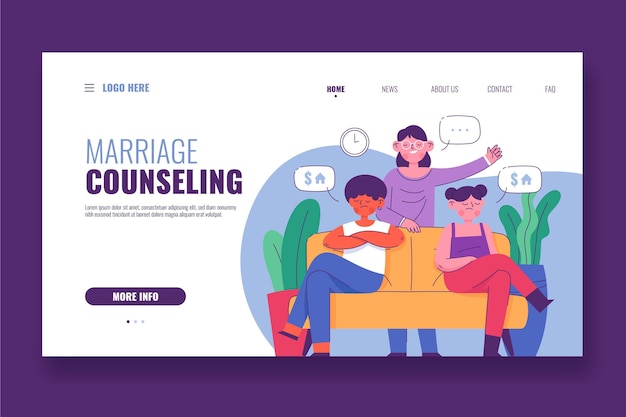 Marriage counseling landing page