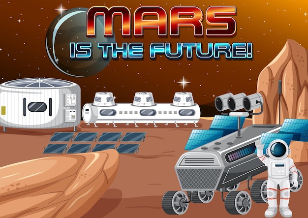 Mars is the future poster design