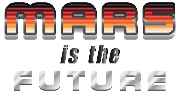 Mars is the future word logo