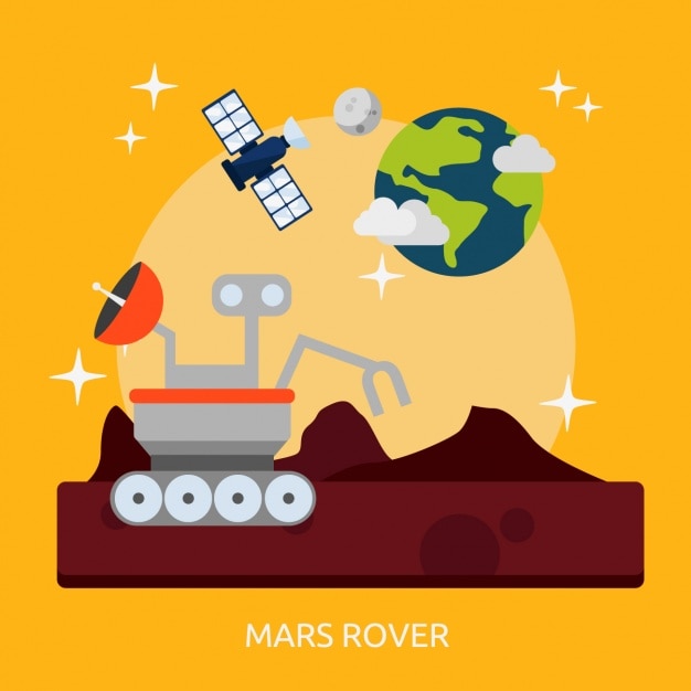 Free Vector mars rover background design