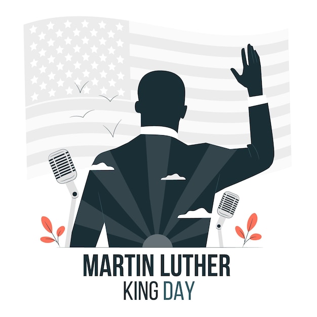 Martin luther king day concept illustration