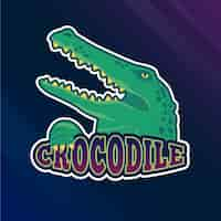 Free vector mascot logo with crocodile