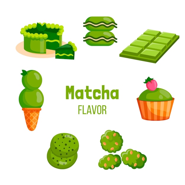 Matcha dessert collection