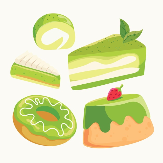 Matcha dessert collection