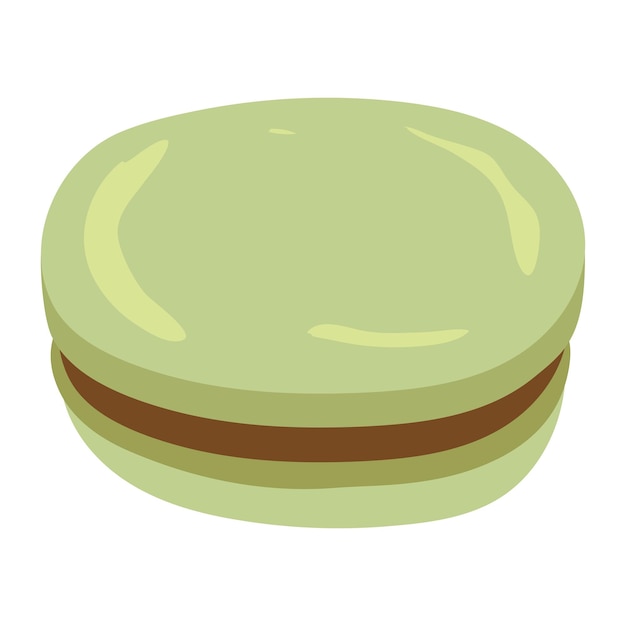 Free Vector matcha macaroon icon isolated design