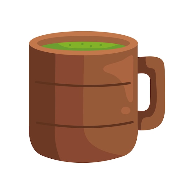 Free Vector matcha tea mug icon