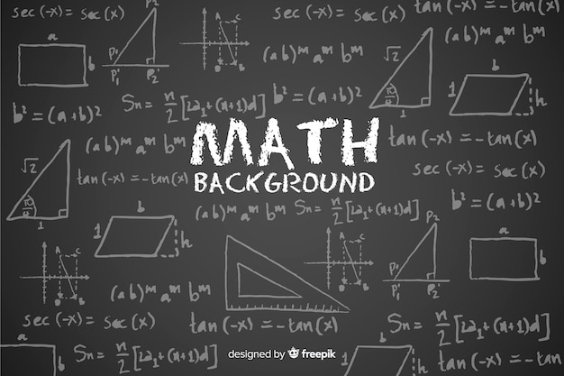 Free Vector math chalkboard background