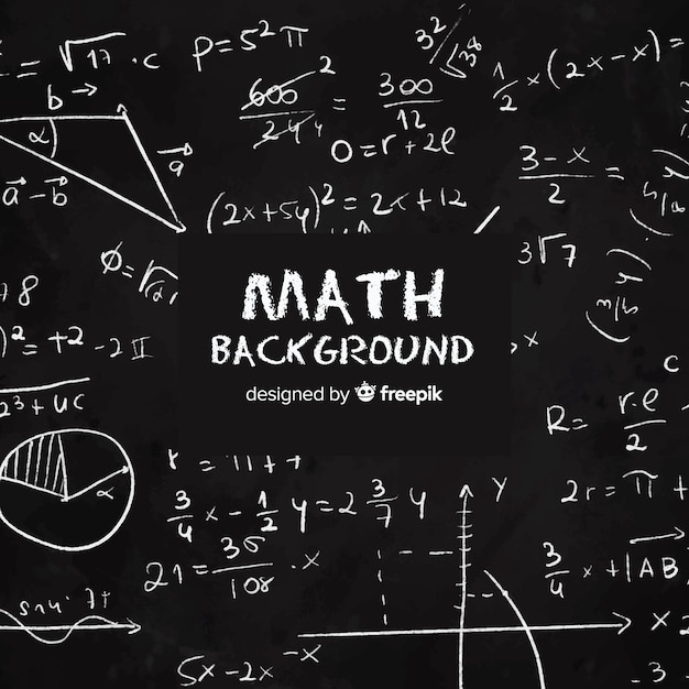 Maths realistic chalkboard background