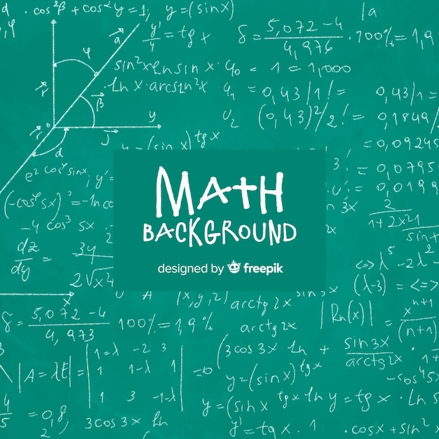 Free Vector maths realistic chalkboard background