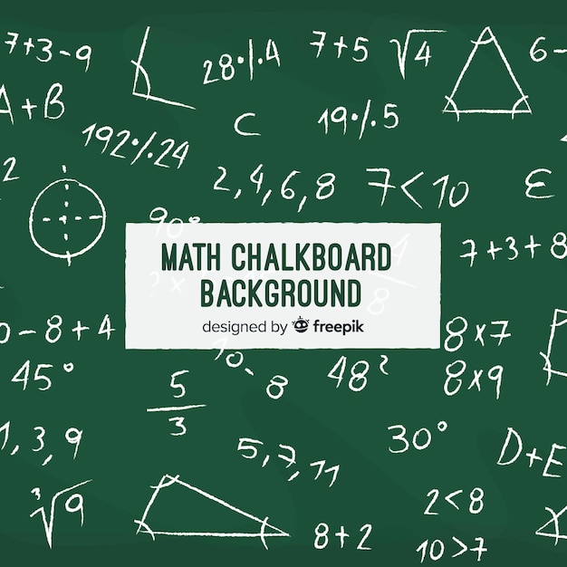 Maths realistic chalkboard background