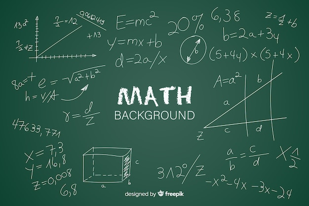 Maths realistic chalkboard background