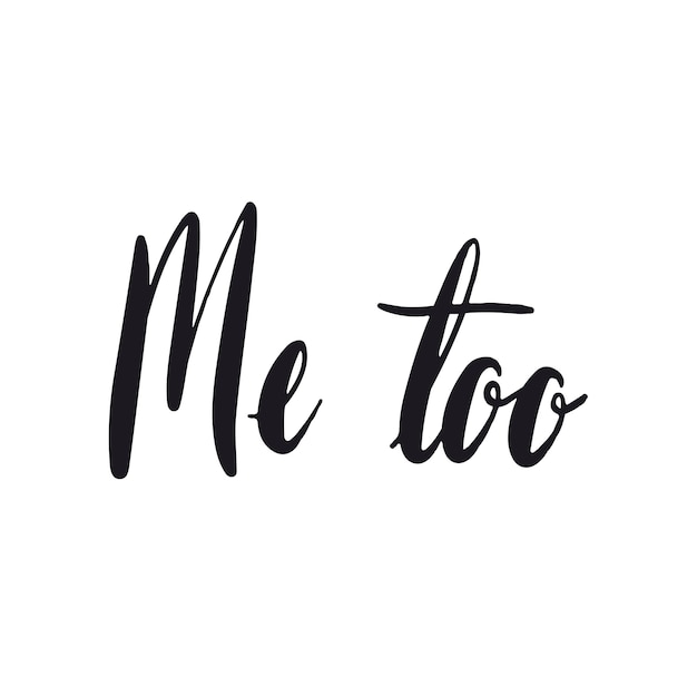 Me too movement typography style vector