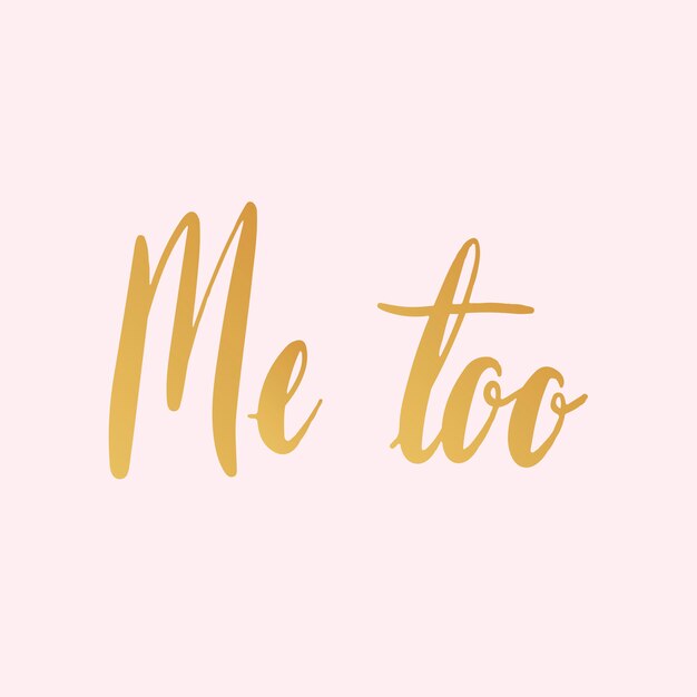 Me too movement typography style vector