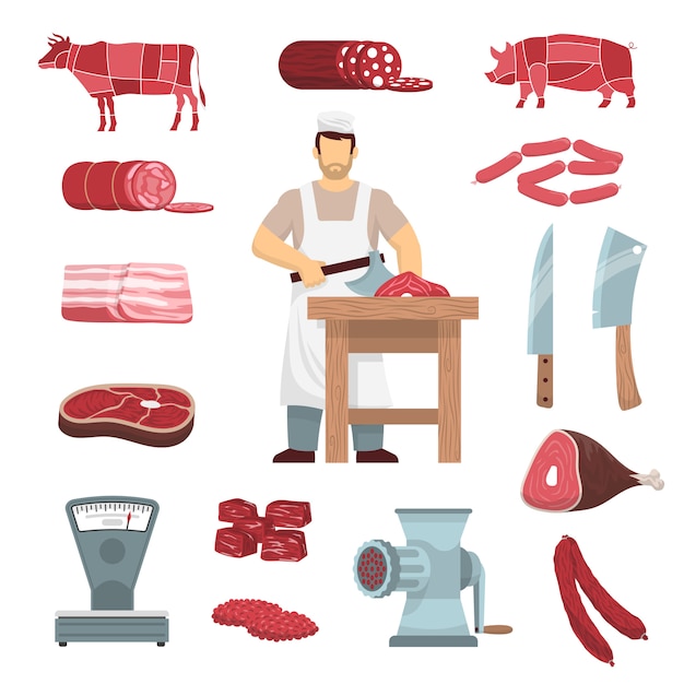 Meat Butcher Set