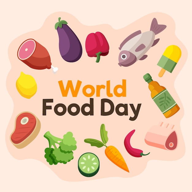 Meat and veggies world food day