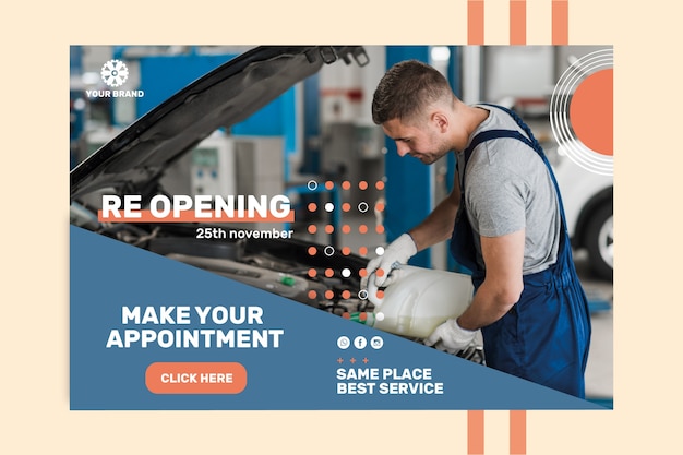 Mechanic ad template banner