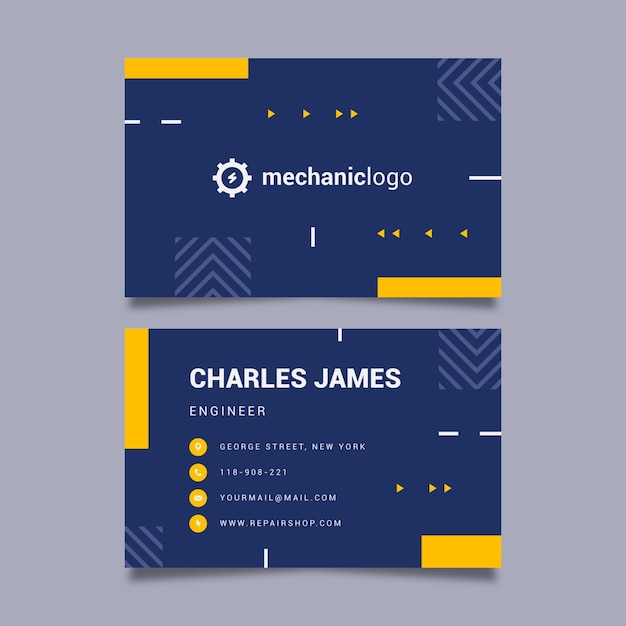 Mechanic double-sided business card