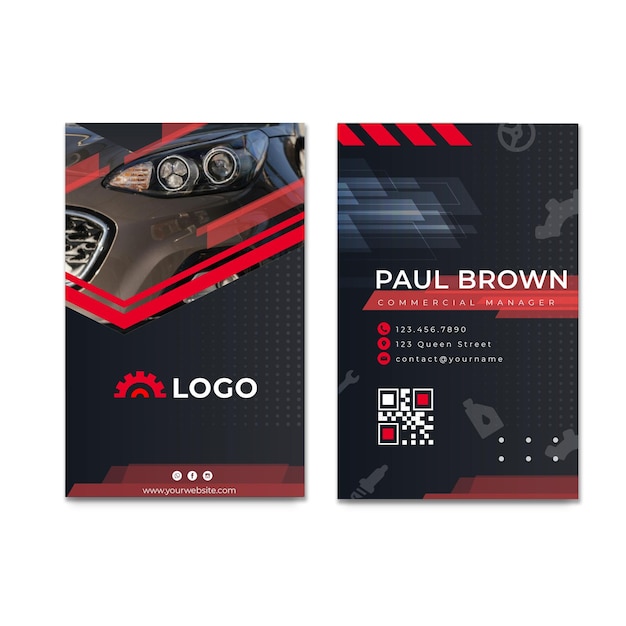 Mechanic double-sided business card