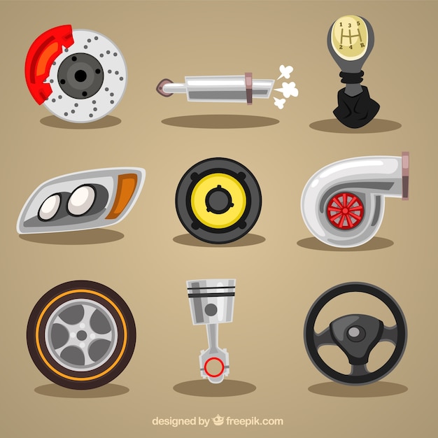 Free vector mechanic elements