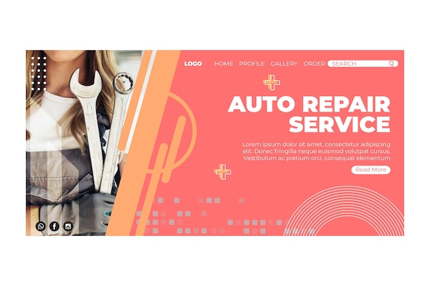 Mechanic landing page concept