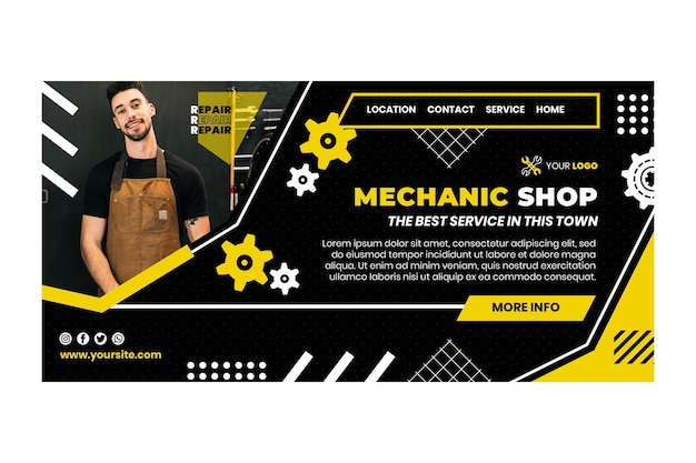 Mechanic landing page template