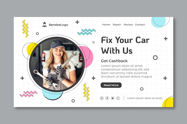 Mechanic landing page