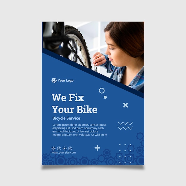 Mechanic vertical flyer template