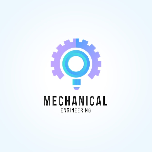 Free Vector mechanical engineering logo design