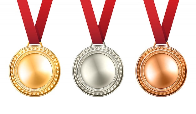 Free Vector medals set illustration 