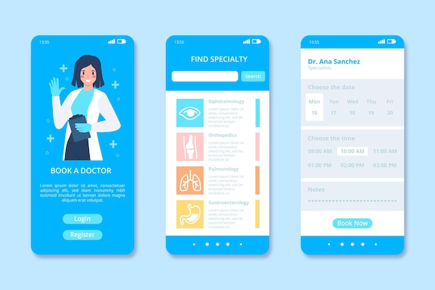 Medical booking app template