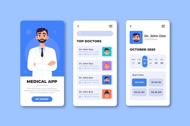 Medical booking app theme