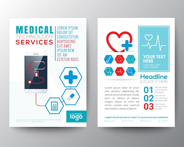 Free vector medical brochure template