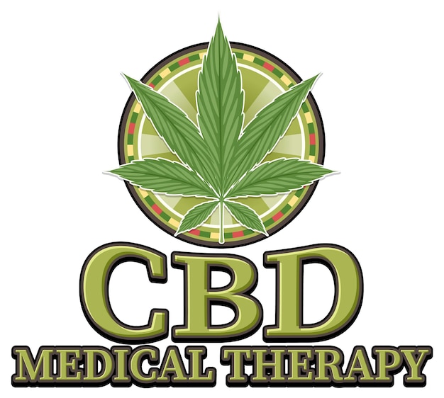 Free Vector medical cannabis badge logo