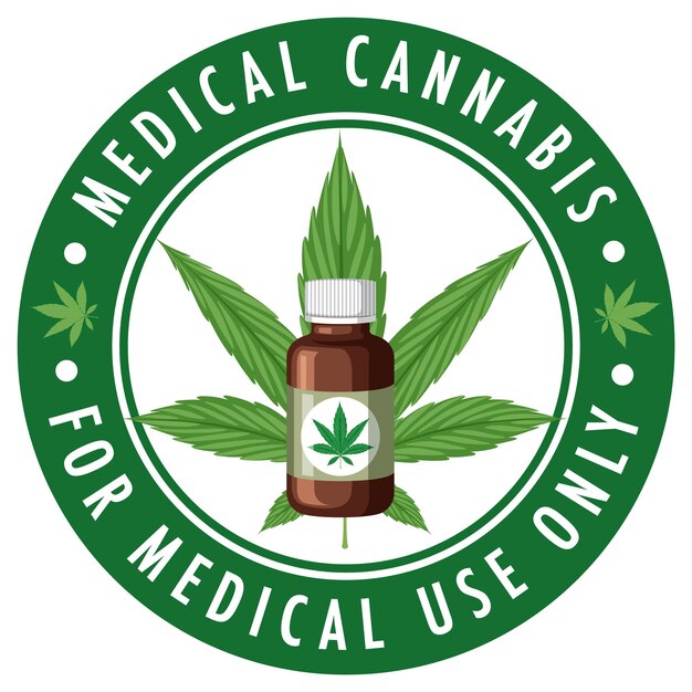 Medical cannabis badge logo