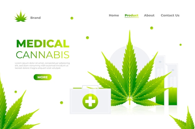 Medical cannabis benefits landing page template