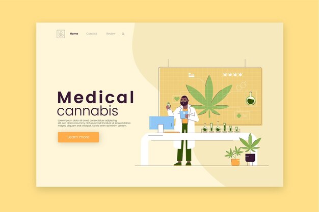 Medical cannabis landing page template