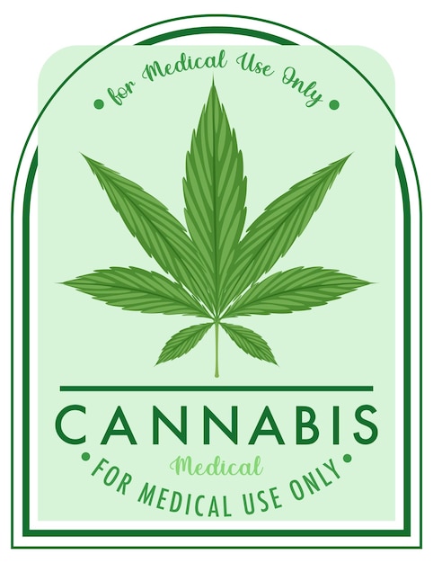 Free Vector medical cannabis logo banner